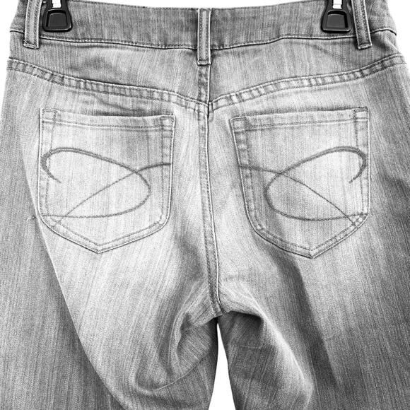 Chicos Platinum Gray Womens Stretch Mid Rise Ultimate Straight Leg Jeans 00R / 2 - Picture 16 of 16